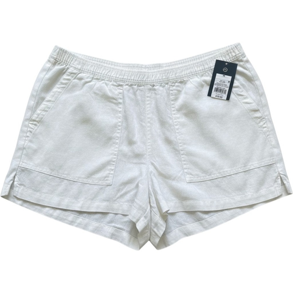 Universal Thread White Linen Blend Shorts Womens Size M Elastic Waist New